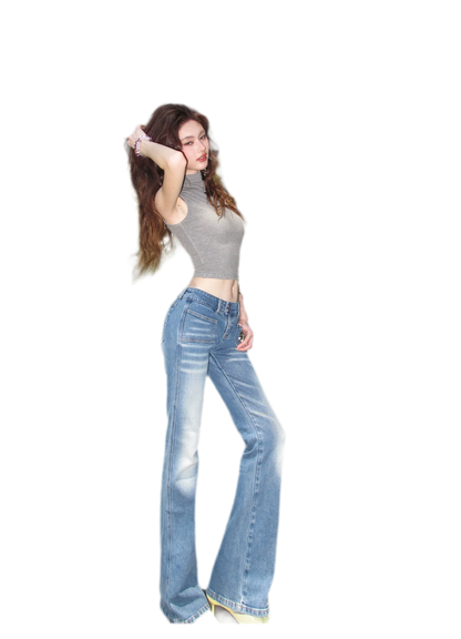 Low Rise Flare Jeans
