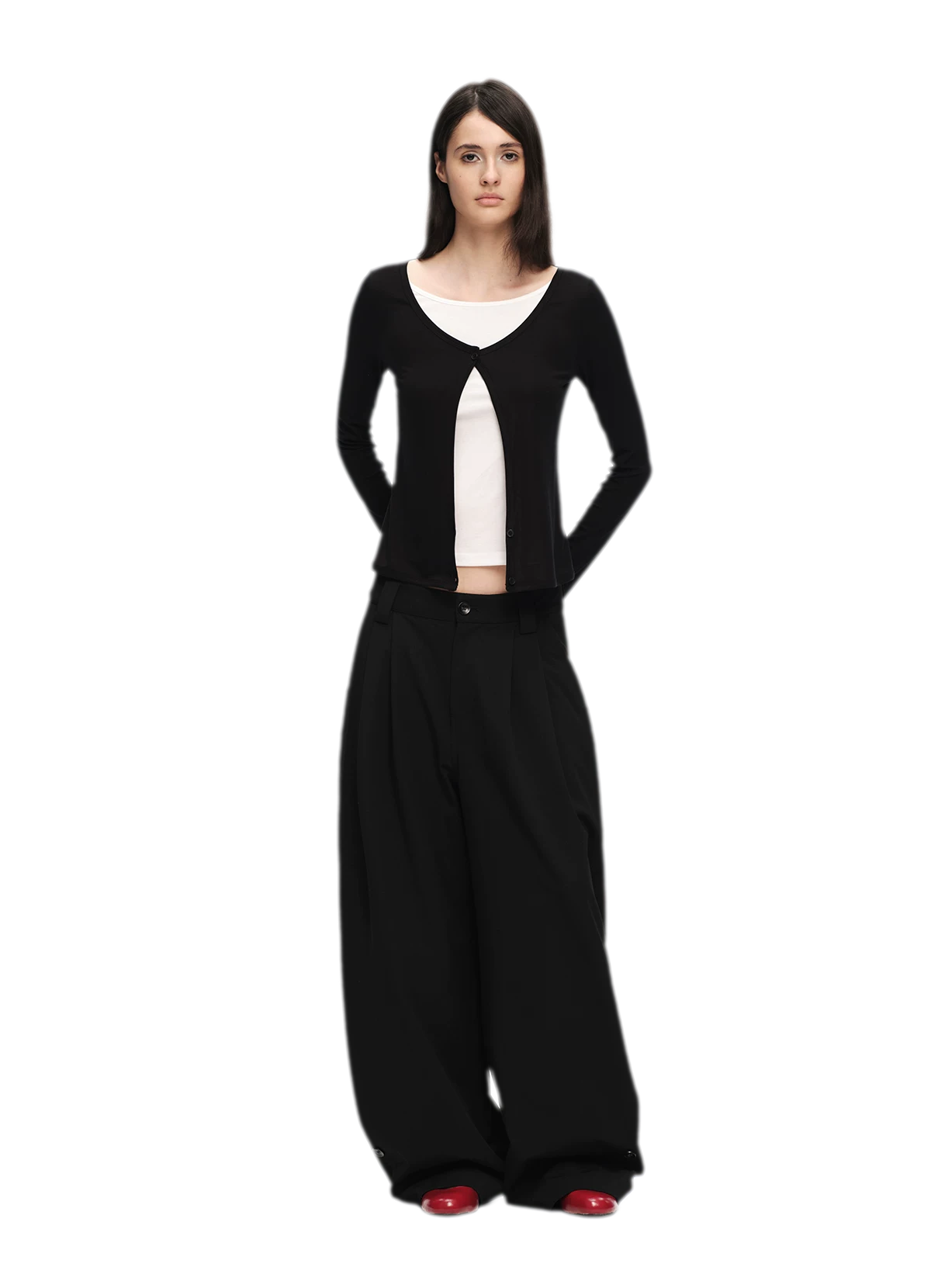 Lyocell Faux Two-Piece Top