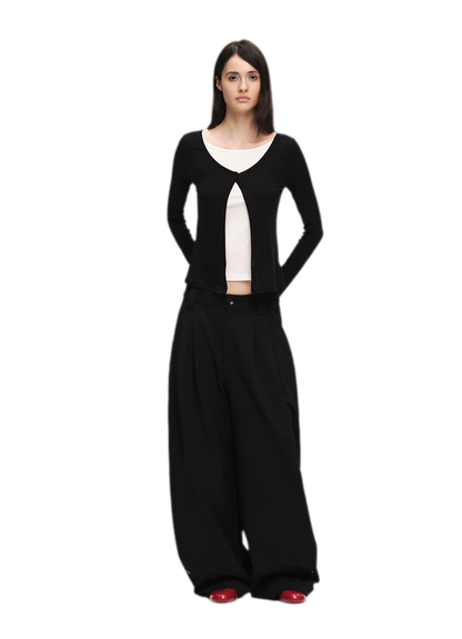 Lyocell Faux Two-Piece Top