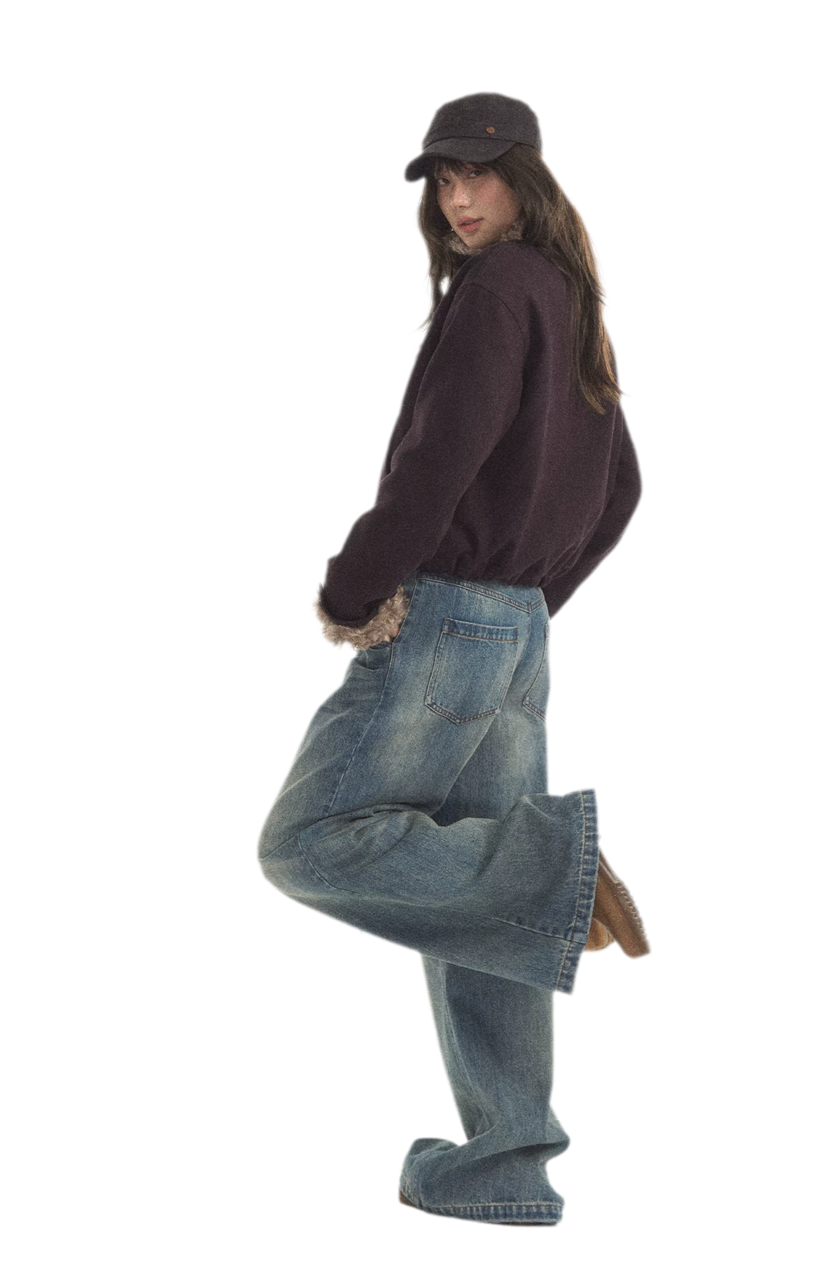 Plush Contrast Cropped Jacket