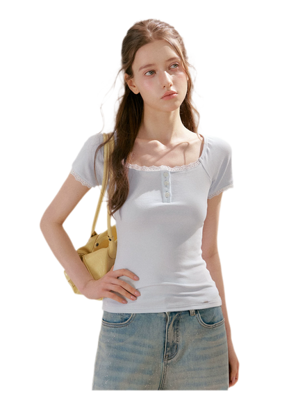 Lace Trim Tee