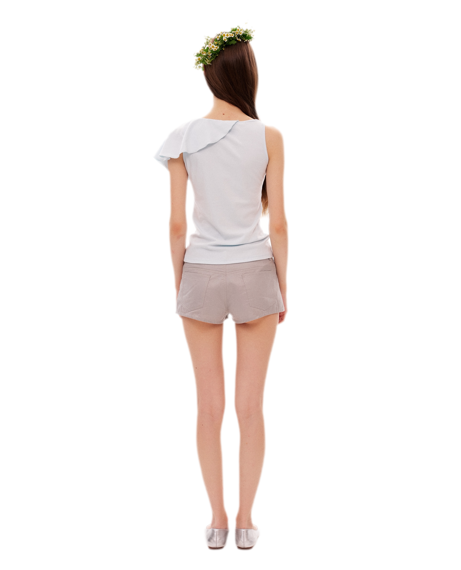Dimensional Floral Asymmetric Tank Top