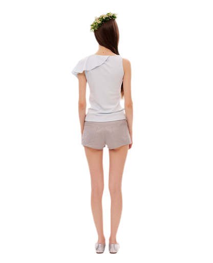 Dimensional Floral Asymmetric Tank Top
