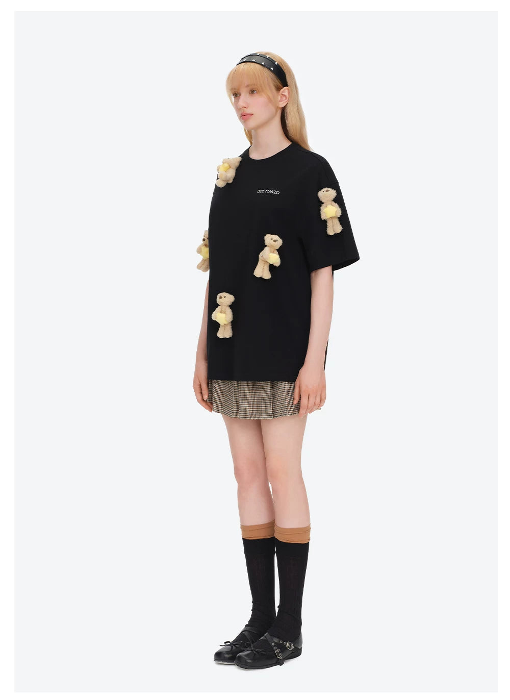 Bear Hug Star Print T-shirt