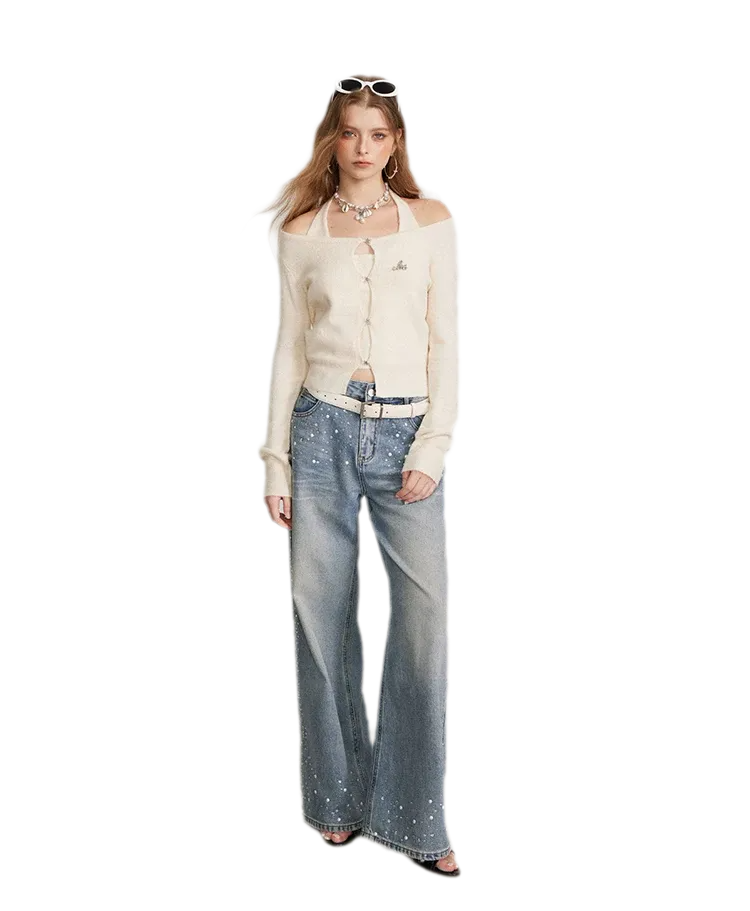 Soft Halter Cropped Cardigan