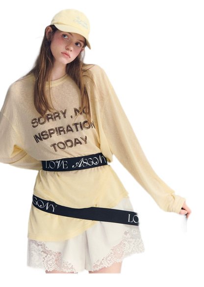 Lyocell Print Long Sleeve Top