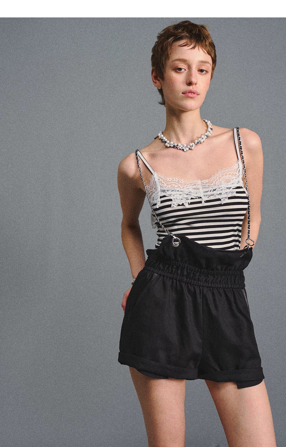 Striped Lace Camisole