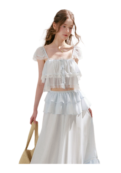 Romantic French Lace Two-Piece Set