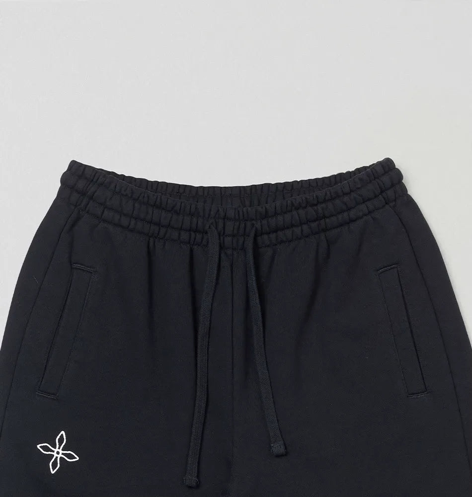 Cross Statue Wide-Leg Cotton Sweatpants