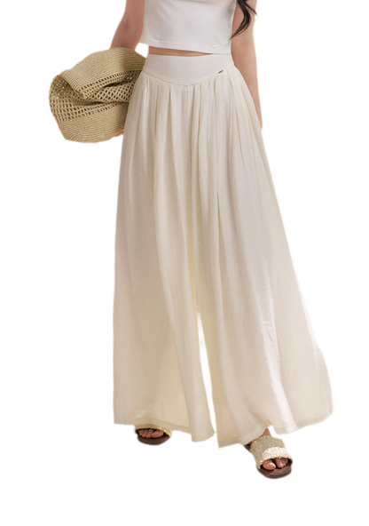 Pleated Wide-Leg Pants