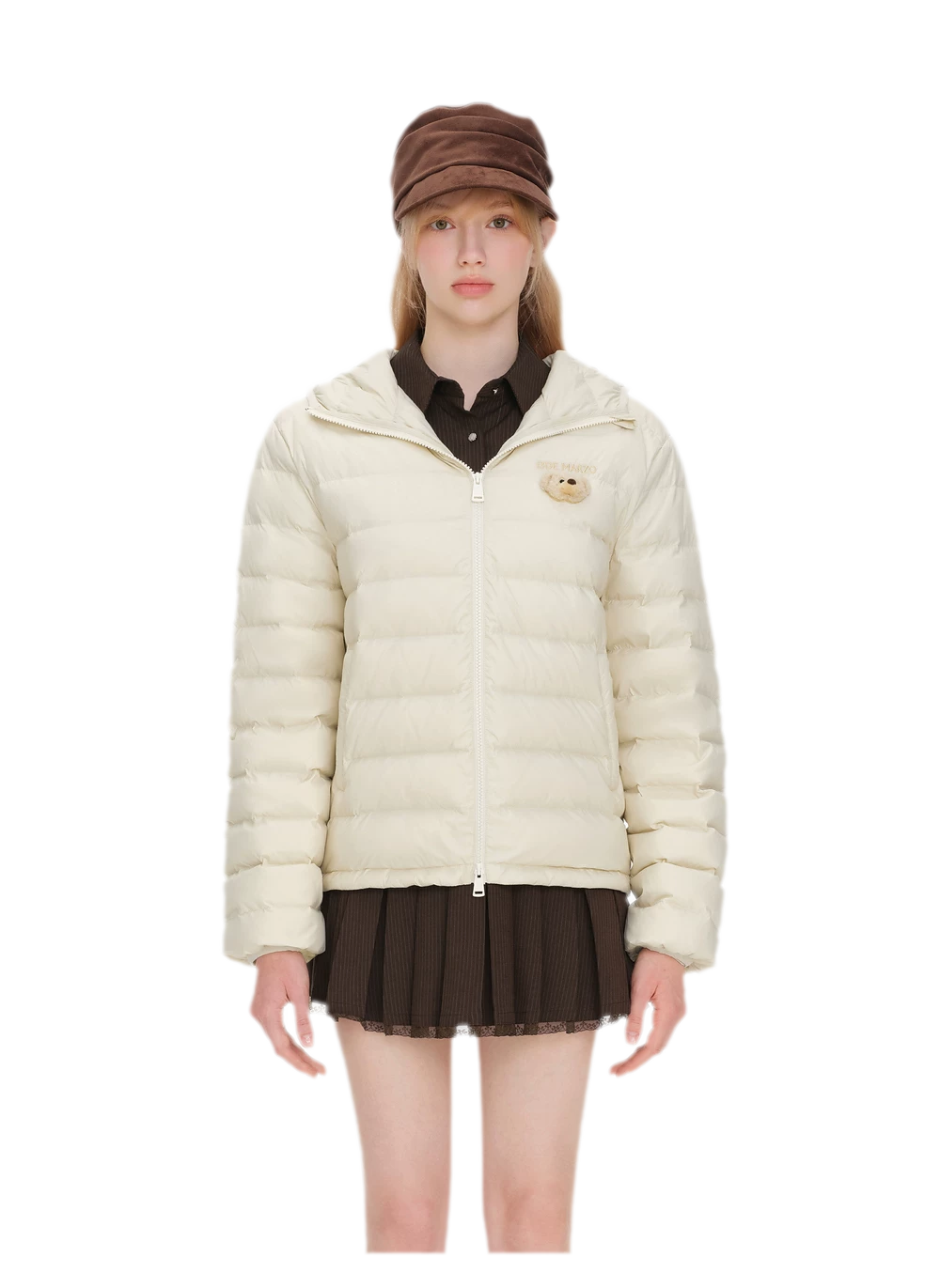 Quilted Hooded Lightweight Down Jacket