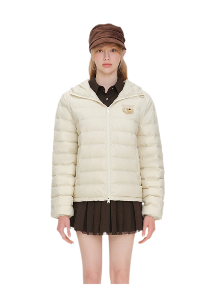 Quilted Hooded Lightweight Down Jacket