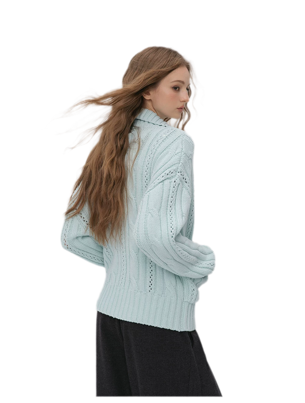 Cable Knit Cropped Cardigan