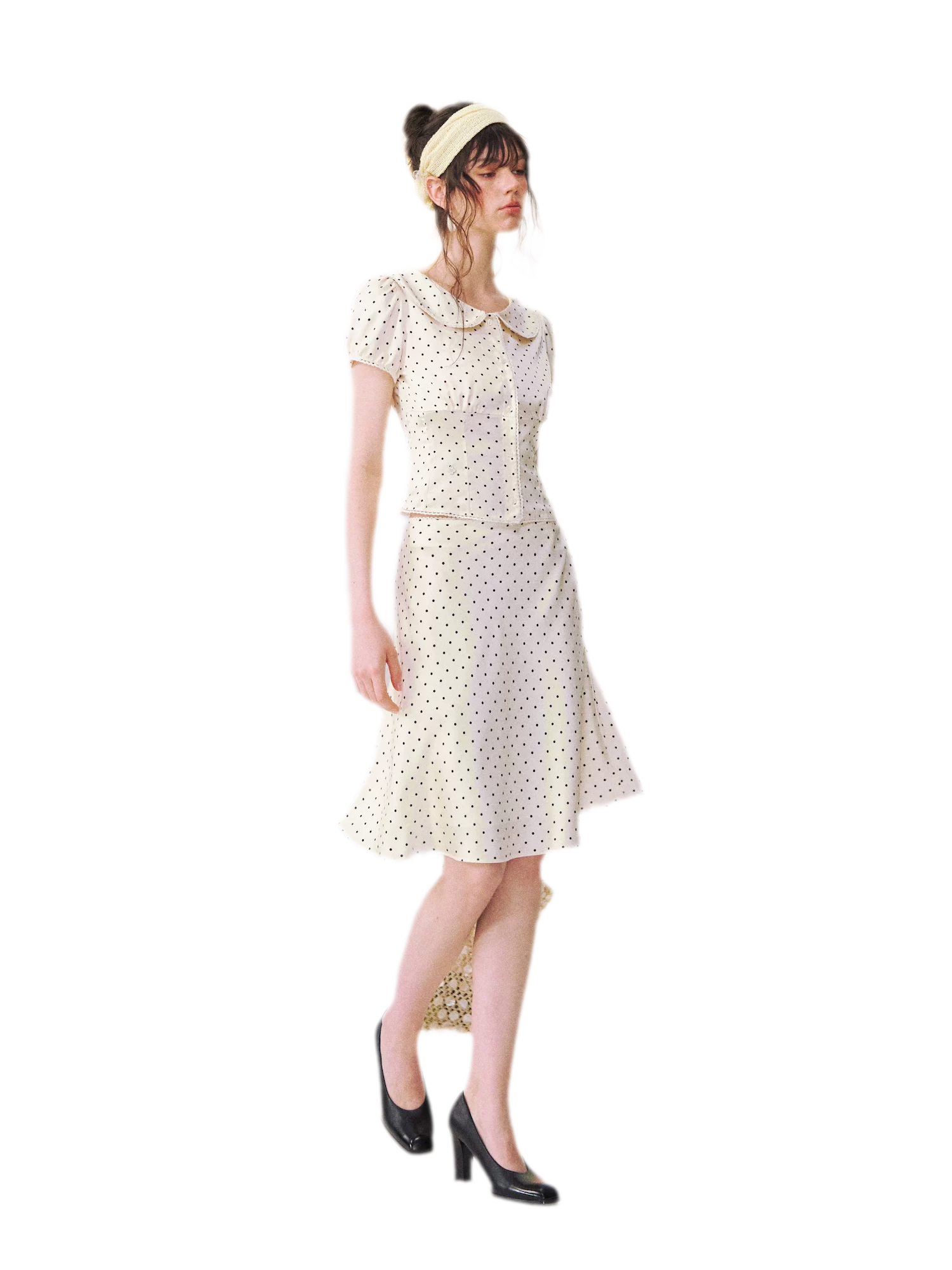 Lace Trim Puff Shirt