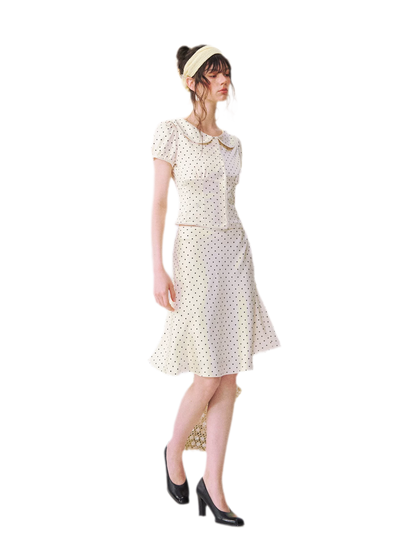 Lace Trim Puff Shirt