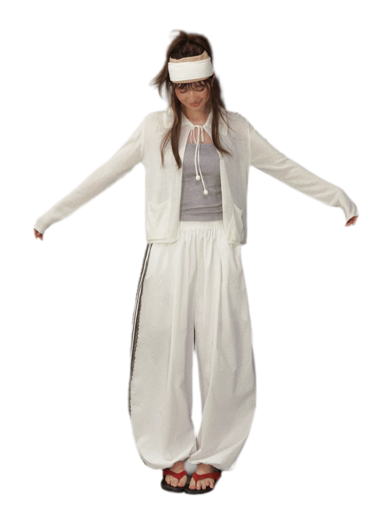 Tie-Front Knit Cardigan