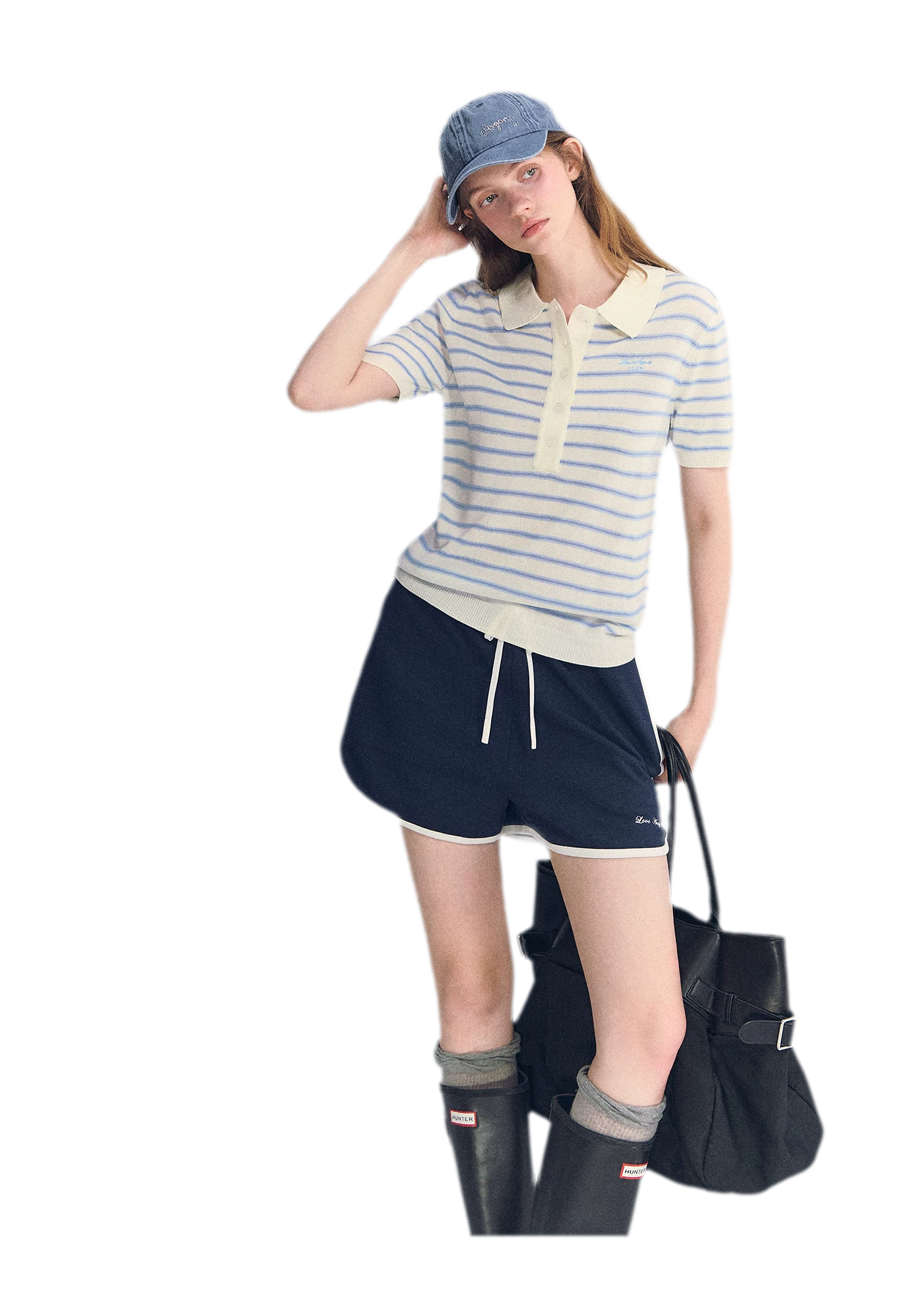 Embroidered Piping Shorts