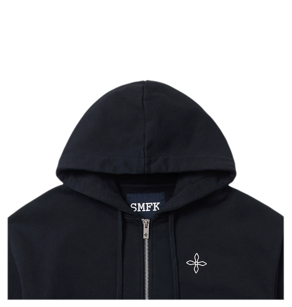 Cross Statue Oversized Zip-Up Hoodie