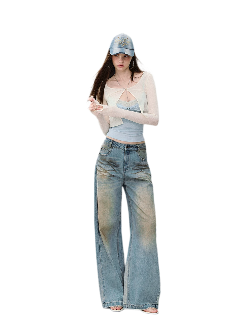 Sheer Cropped Sun Cardigan