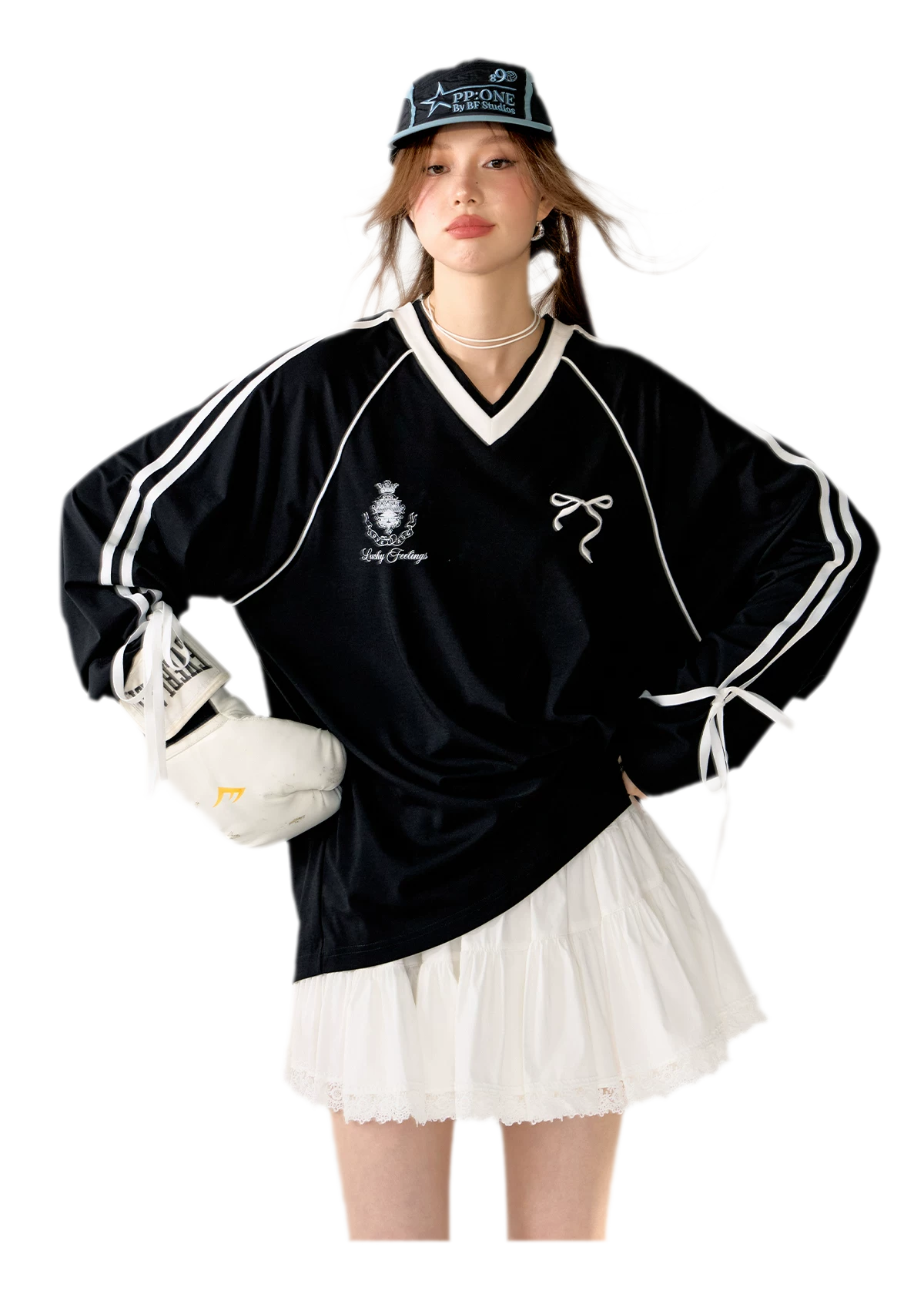 Blokette Jersey V-Neck Set