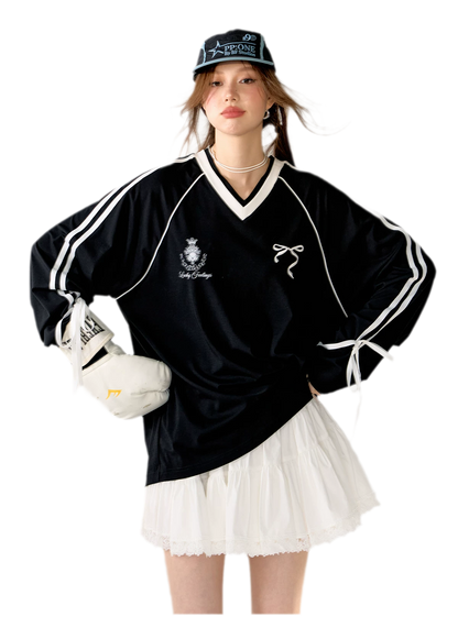 Blokette Jersey V-Neck Set