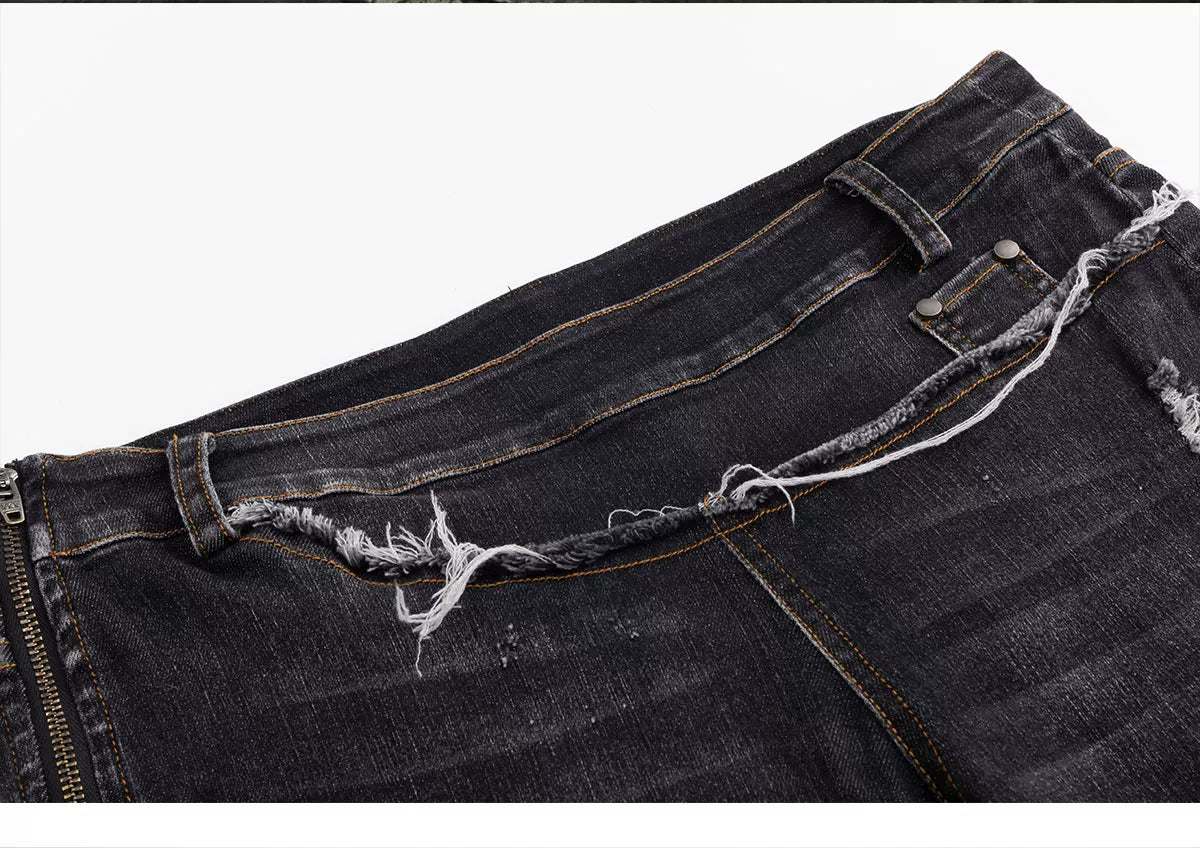 Skinny Grunge Flare Jeans