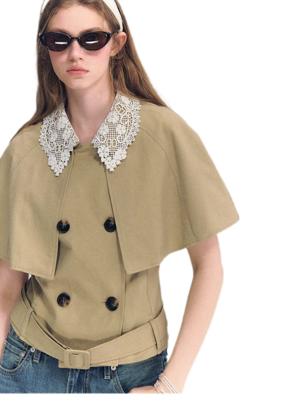 Detachable Lace Collar Cape