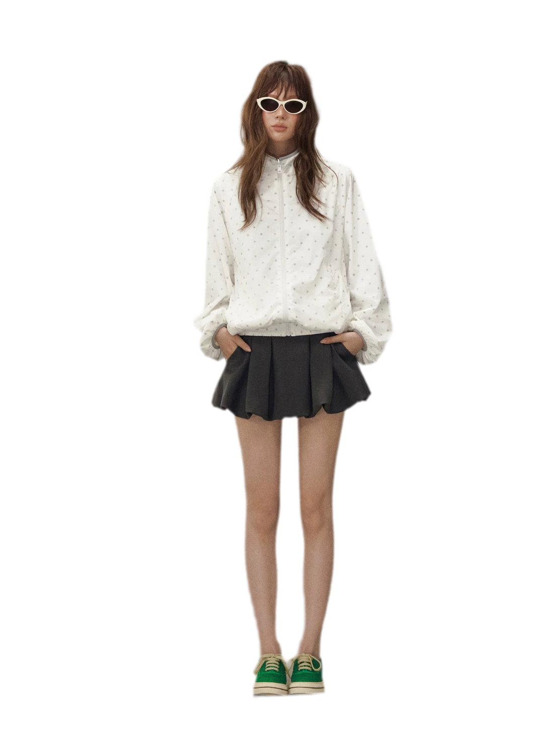 Polka Dot Collar Jacket