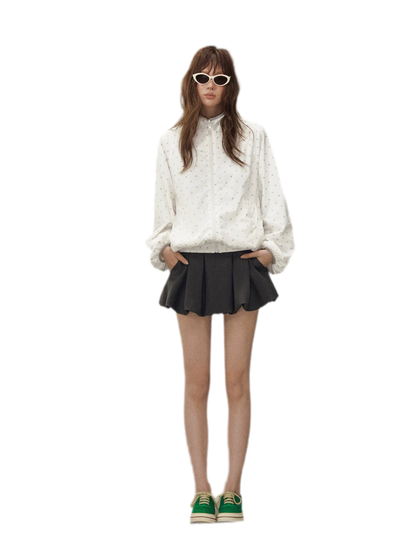 Polka Dot Collar Jacket