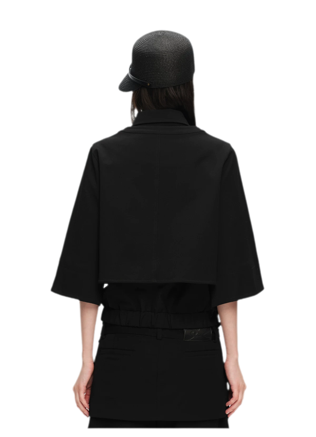 Double-Breasted Cape Vest Coat