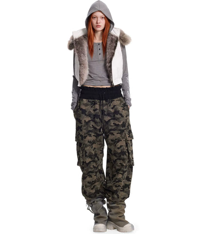 Reversible Quilted Fur Vest