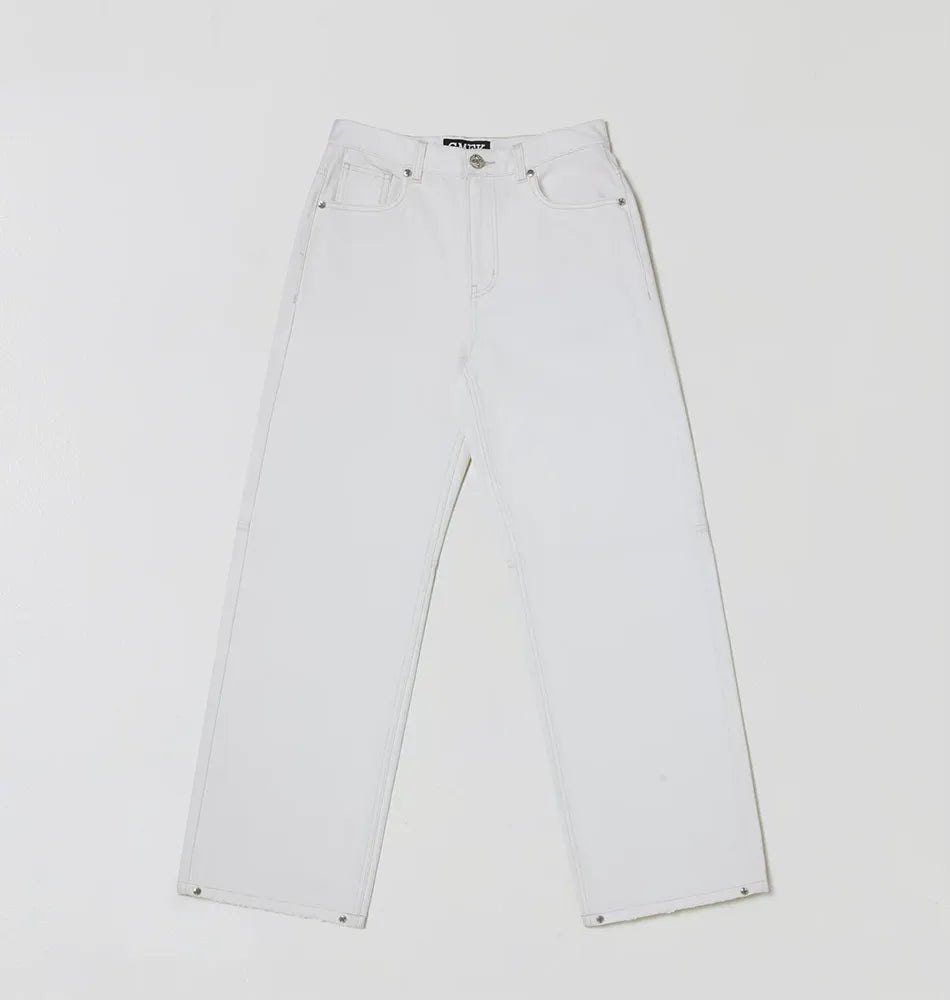 Cross Statue Wide Straight Jeans