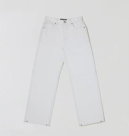 Cross Statue Wide Straight Jeans