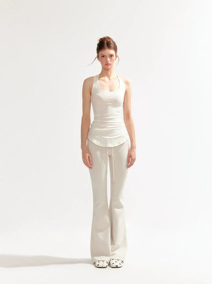Stretch Low-Rise Flared Pants