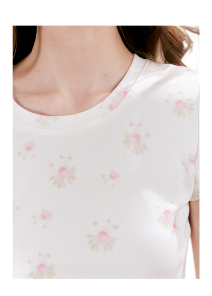 Rose Print Tee