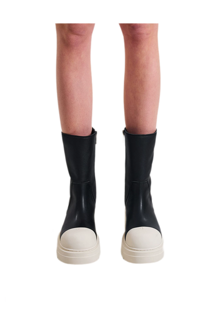 Mid-Calf Leather Boots