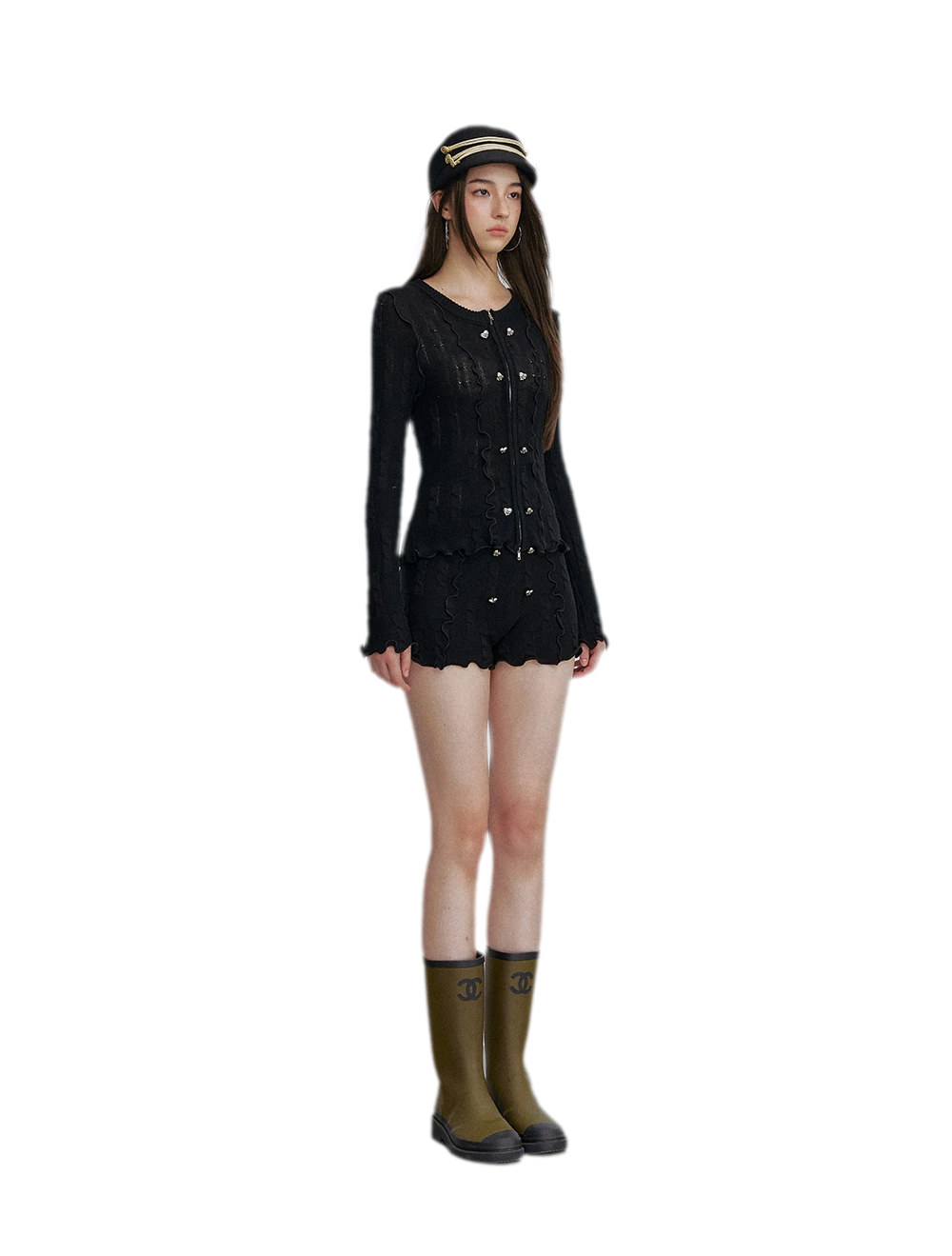 Heart Button Knit Set