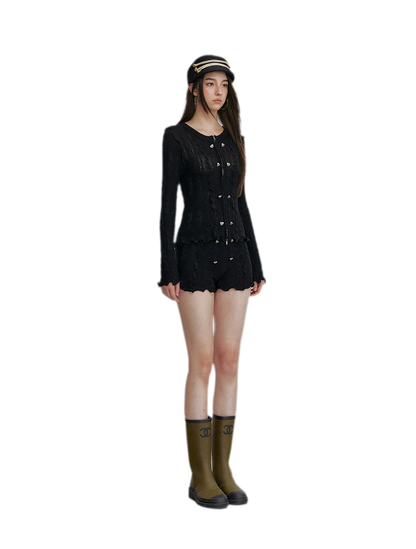 Heart Button Knit Set