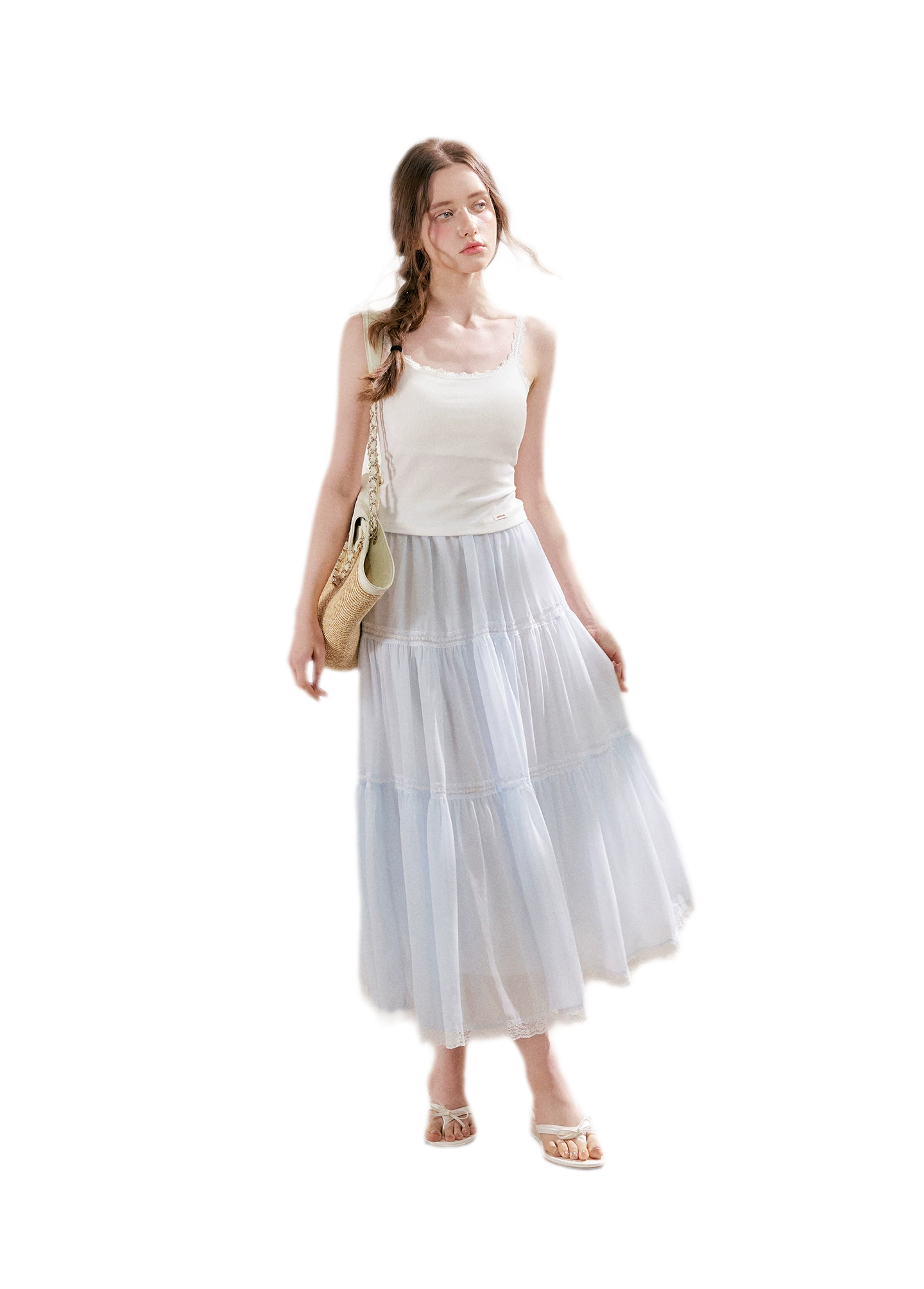 Lace Tiered Skirt