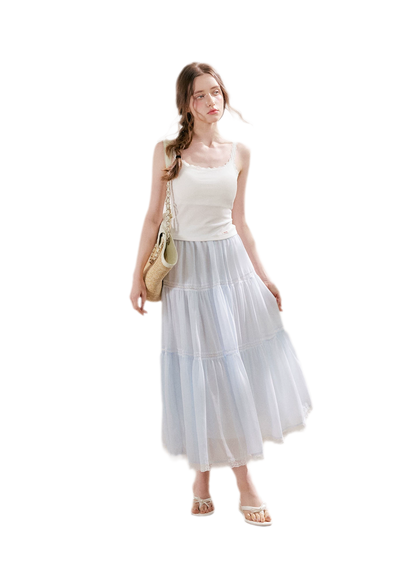 Lace Tiered Skirt