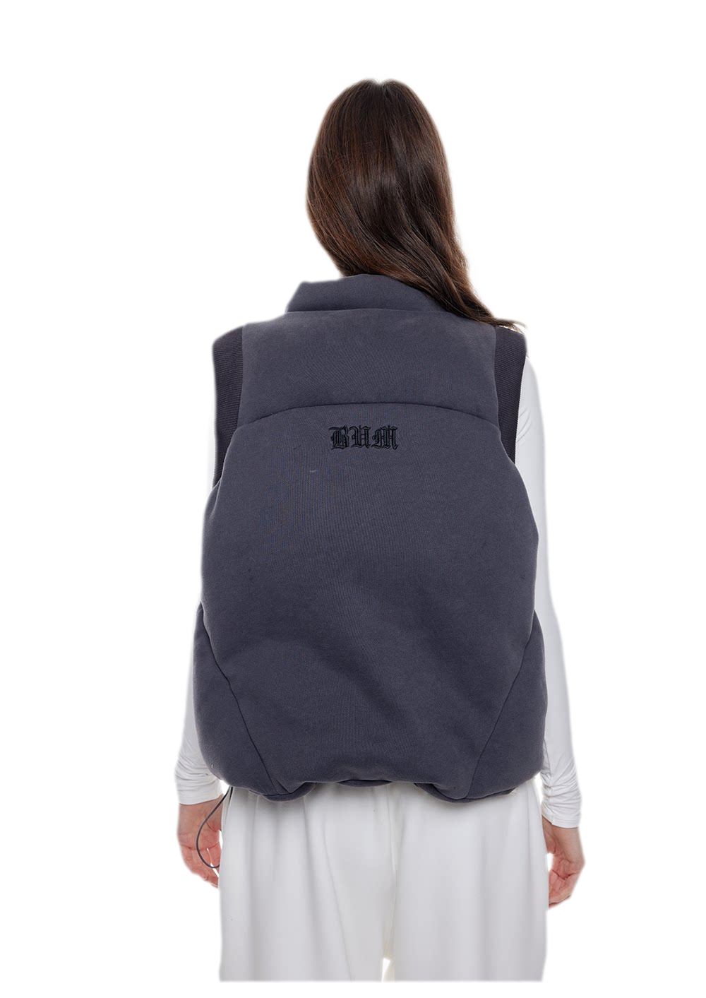 Fur Trim Hooded Vest