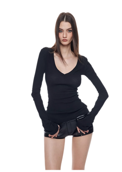 Glossy Faux Leather Shorts