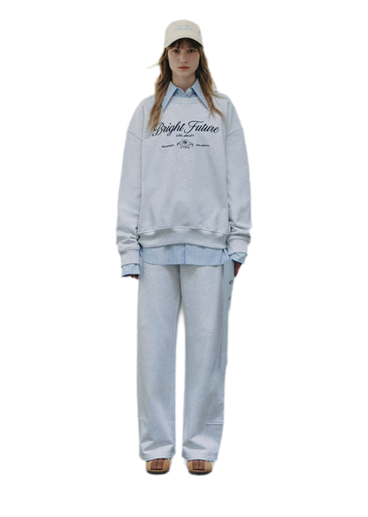 Embroidered Graphic Crewneck Sweatshirt