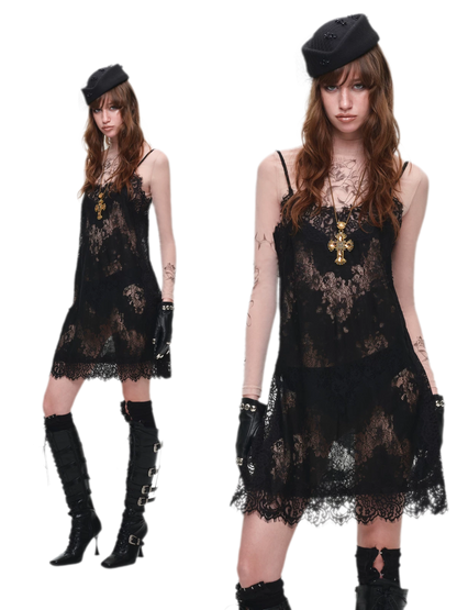Tattoo Print Mesh Top