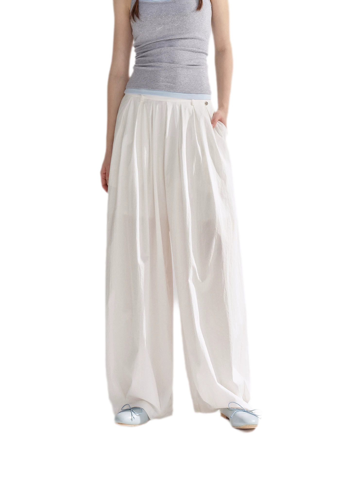 Pleated Balloon Relaxed Pants