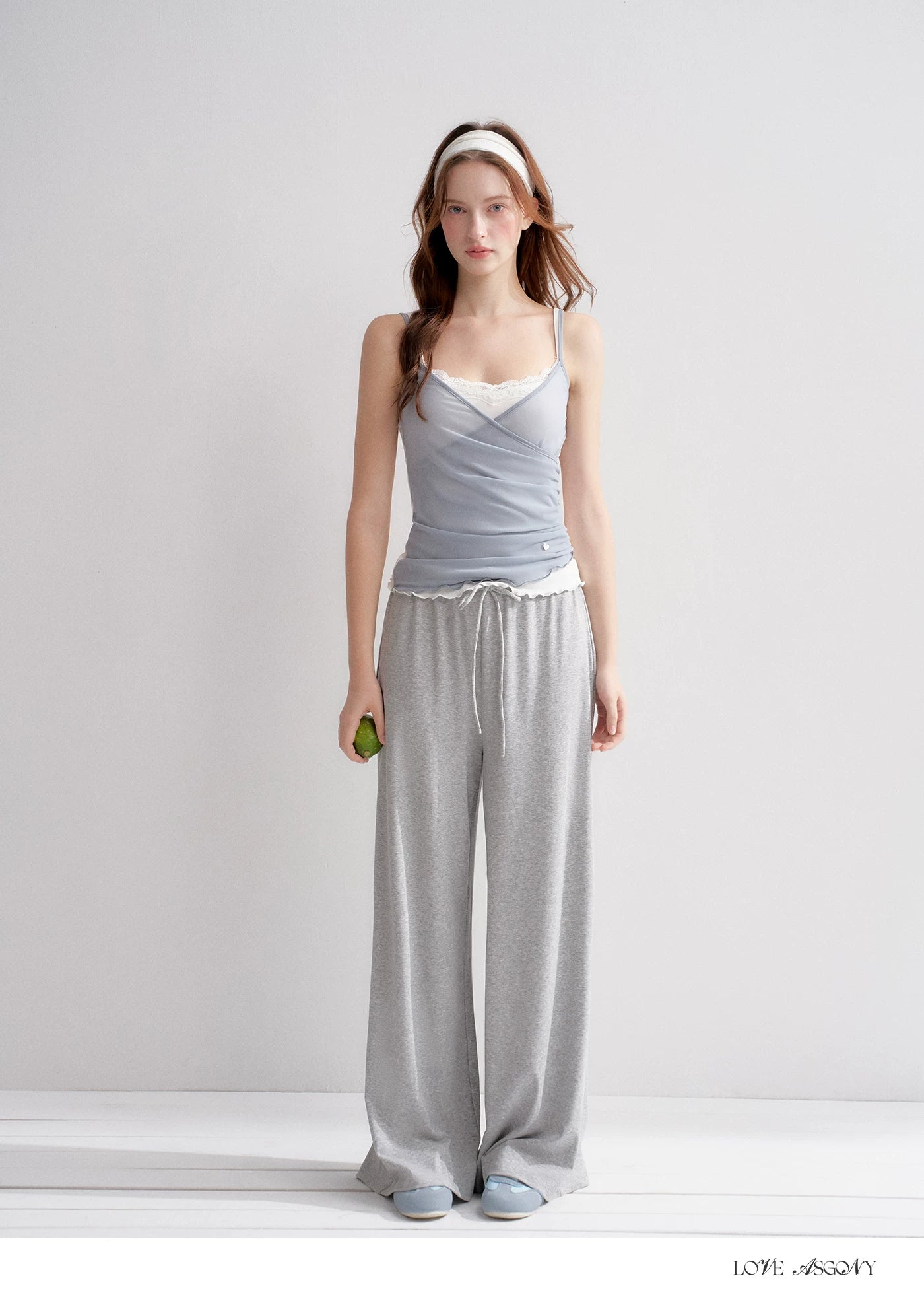 Lyocell Elastic Waist Straight Pants
