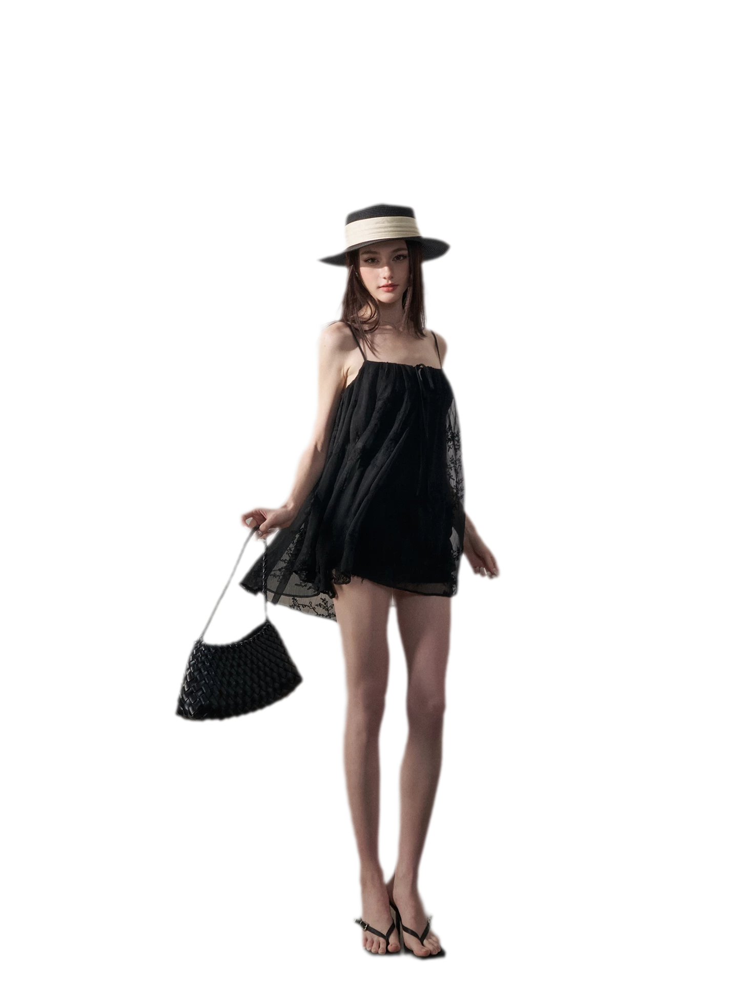 Ruched Tulle Camisole