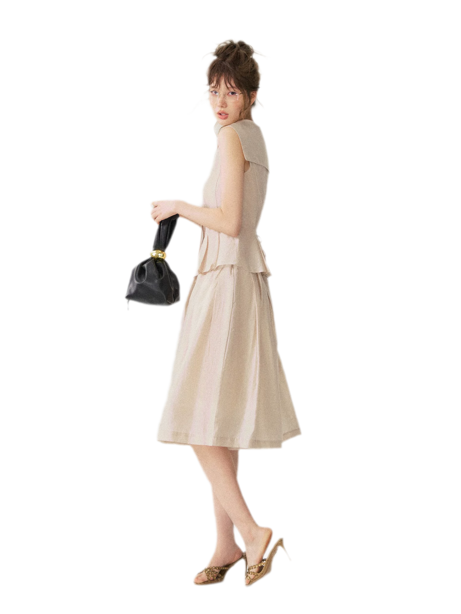 Sailor Collar Blouse Culottes
