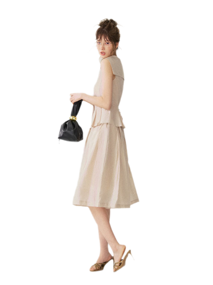 Sailor Collar Blouse Culottes