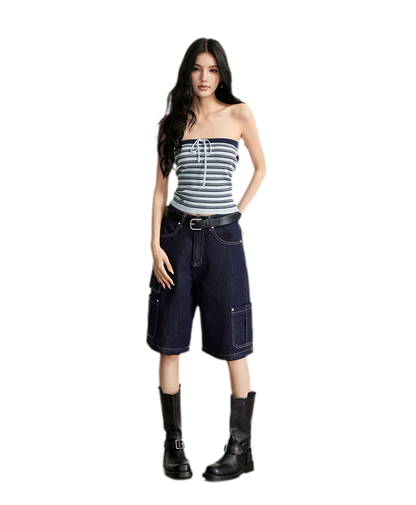 Striped Knit Bustier